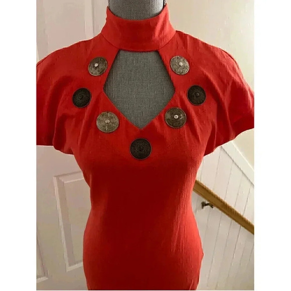 Vintage Hearts Single Stitch Western Style Mini Dress - Picture 4 of 9